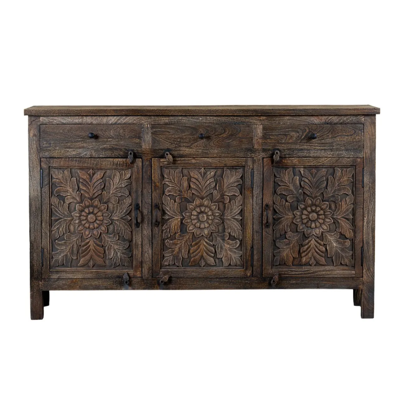 Aarnav - Handgesneden Mangohouten Dressoir