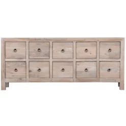 Aarohia - Mangohouten Dressoir Met 10 Laden