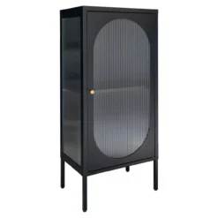 Abbey metalen vitrinekast zwart - 50 x 110 cm