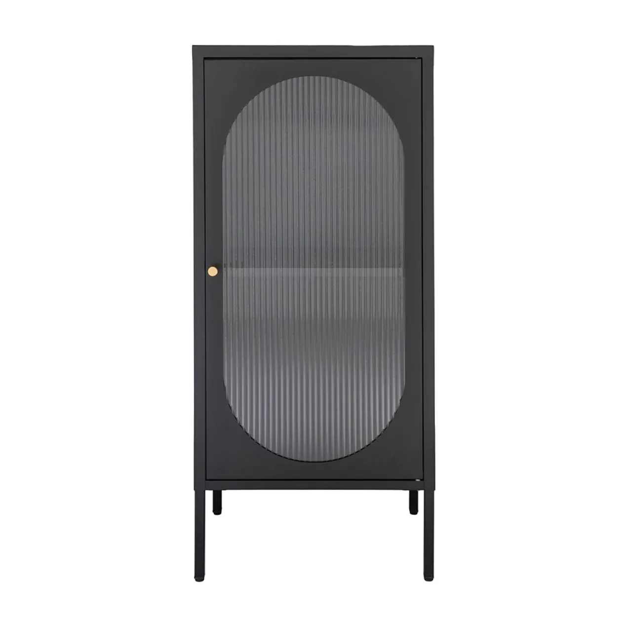 Abbey metalen vitrinekast zwart - 50 x 110 cm
