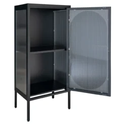 Abbey metalen vitrinekast zwart - 50 x 110 cm