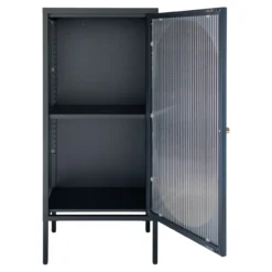 Abbey metalen vitrinekast zwart - 50 x 110 cm