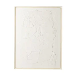 Abstract schilderij met gips structuur | 120 x 90 cm