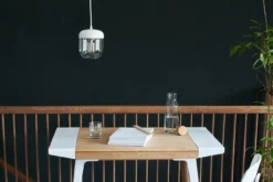 Acorn lampenkap wit met brass
