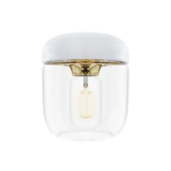 Acorn lampenkap wit met brass