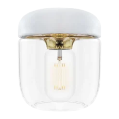 Acorn lampenkap wit met brass