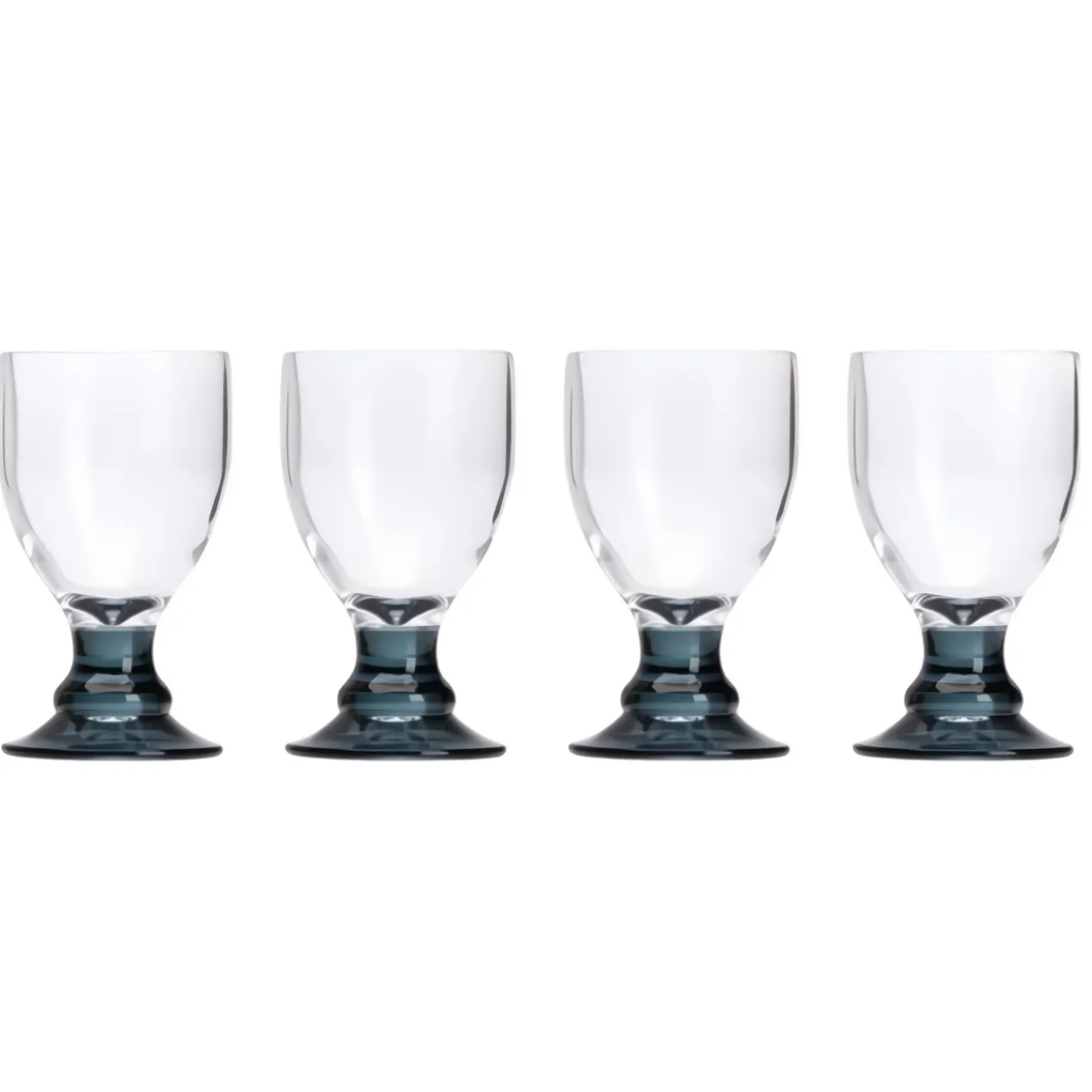 Acryl Glas Smoke Bella Goblet - set van 4