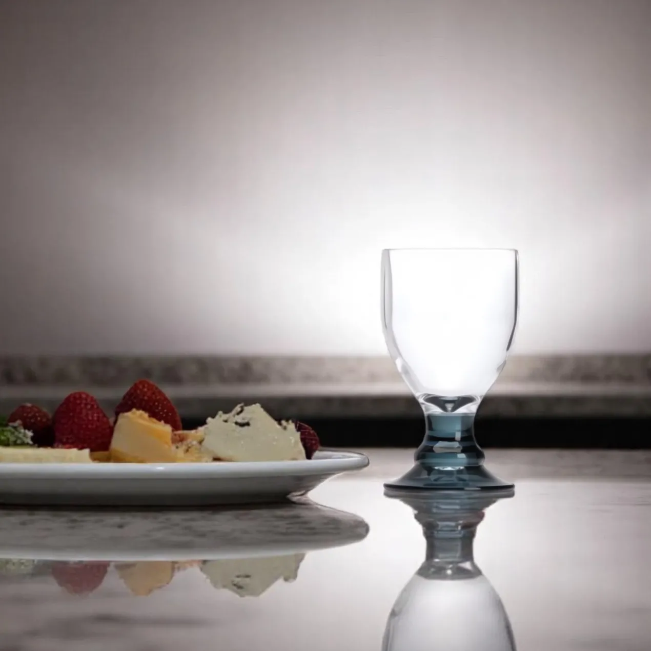 Acryl Glas Smoke Bella Goblet - set van 4
