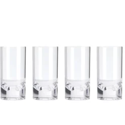 Acryl Longdrinkglas Slim Jim clear - set van 4
