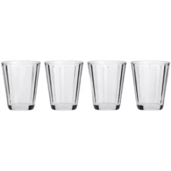 Acryl waterglas Crystal Line - set van 4