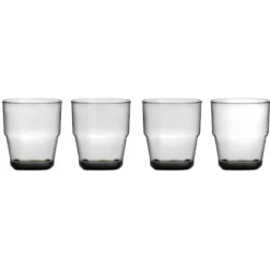Acryl Waterglas Smoke - set van 4