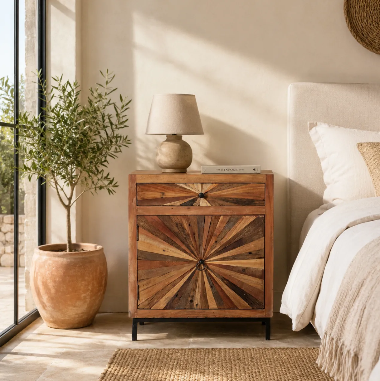 Agastya - Kast van Oud Hout met Zonnestraal Design