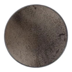 Aged muurspiegel - rond - bronze - 92