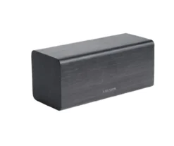 Alarm clock Block black veneer, white LED