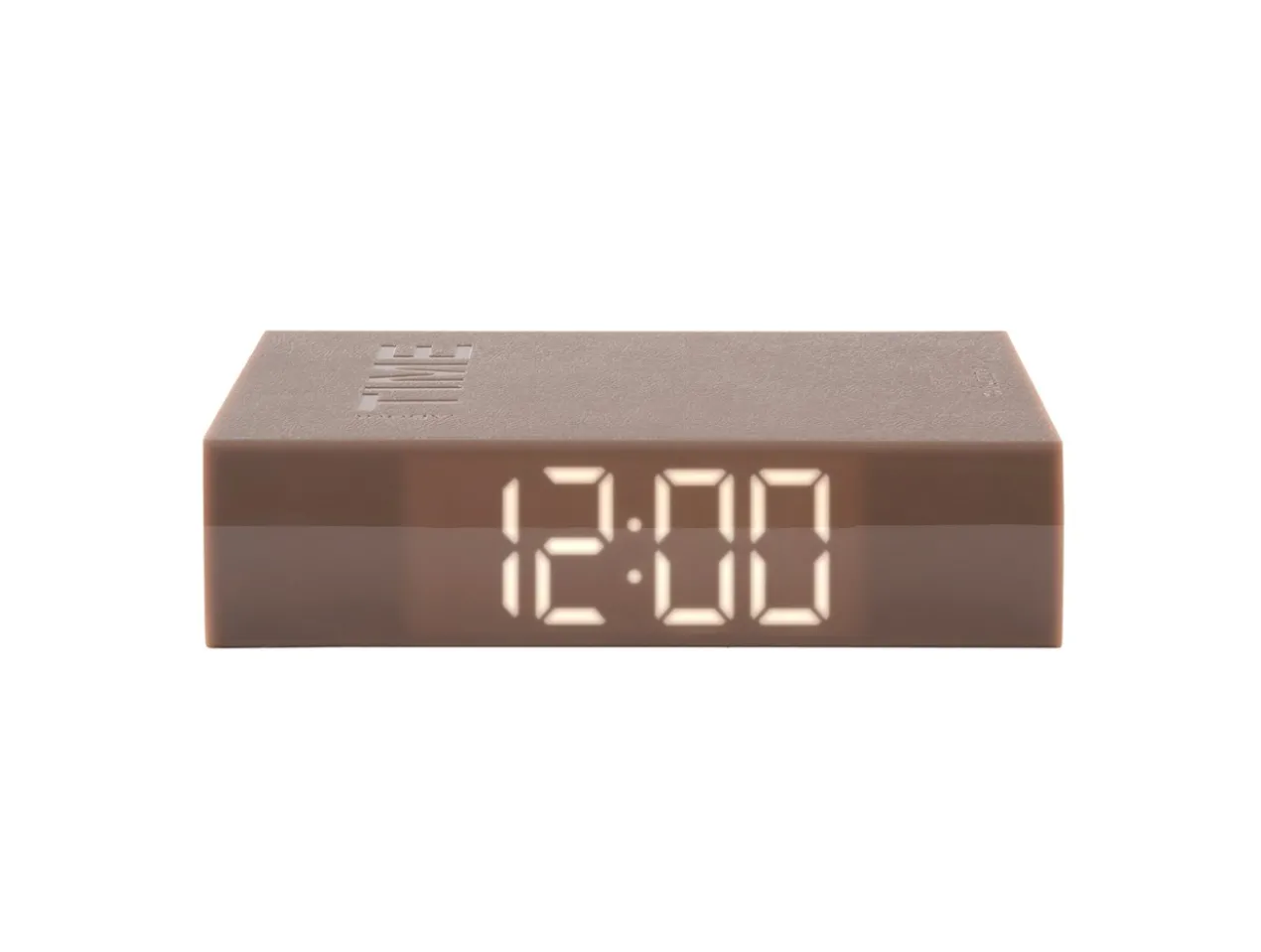 Alarm clock Book LED ABS warm grey