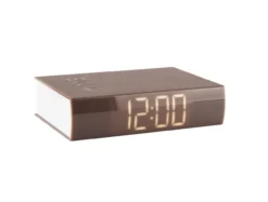Alarm clock Book LED ABS warm grey