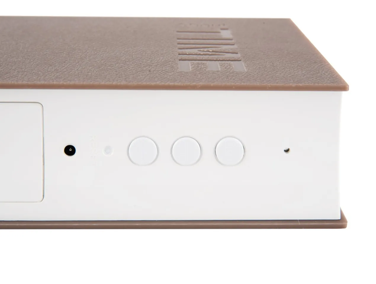 Alarm clock Book LED ABS warm grey