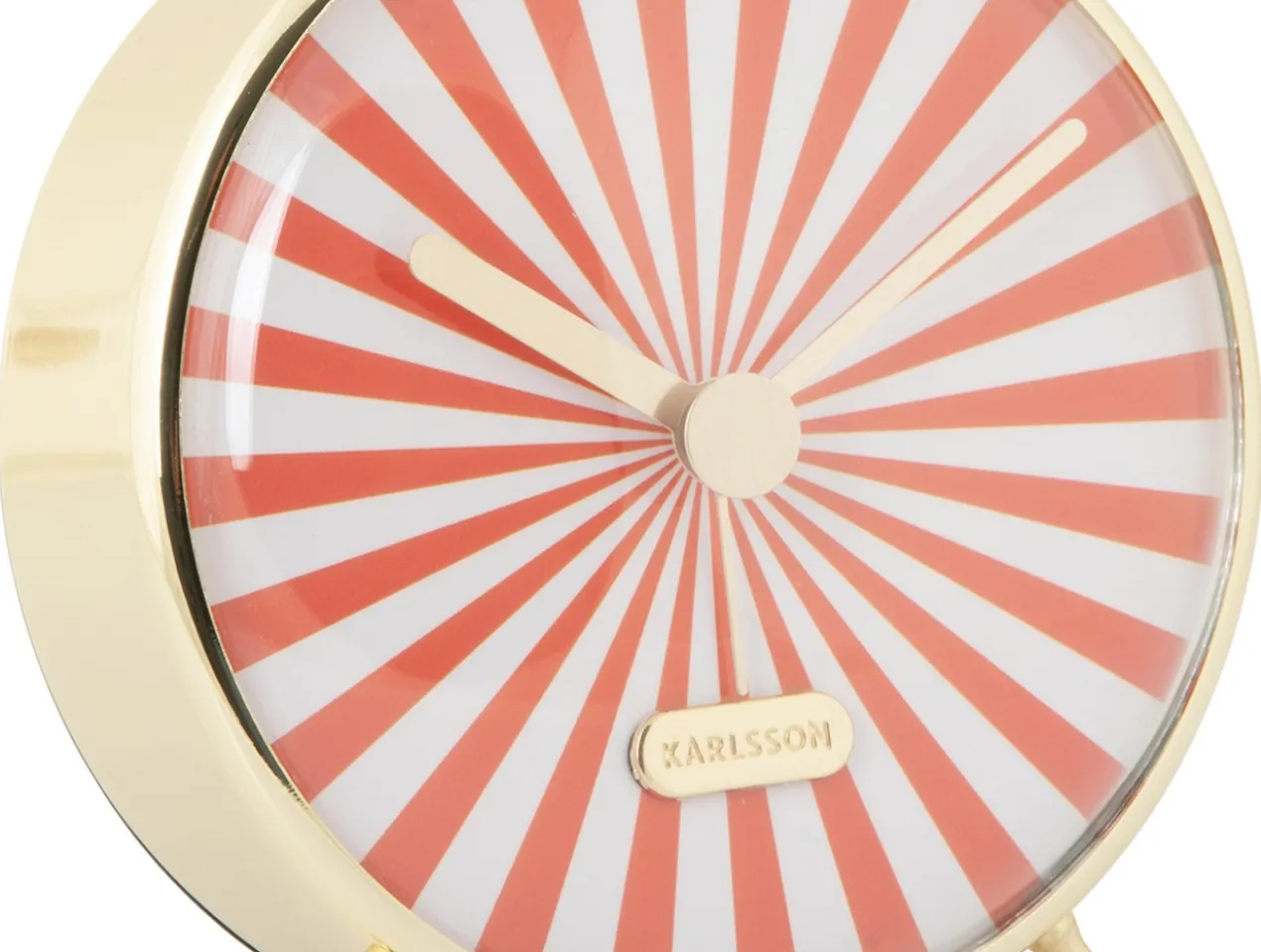 Alarm clock Candy Swirl bright orange & white