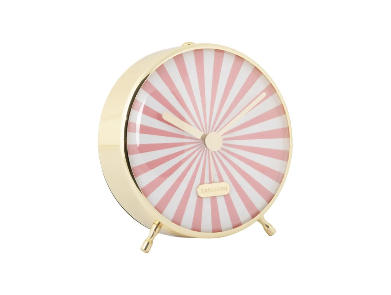 Alarm clock Candy Swirl flamingo pink & white
