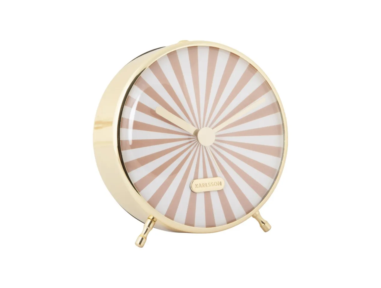 Alarm clock Candy Swirl soft brown & white
