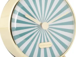 Alarm clock Candy Swirl turquoise blue & white