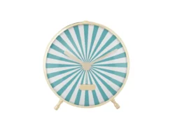 Alarm clock Candy Swirl turquoise blue & white