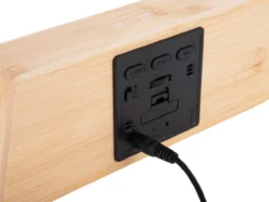 Alarm clock Changing Colour LED bamboo