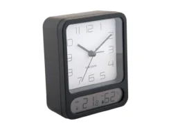 Alarm clock Duo matt black