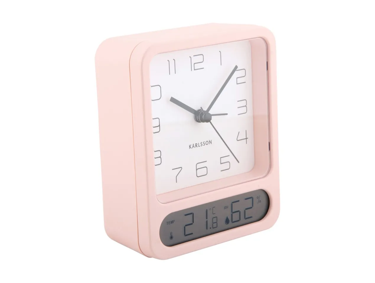 Alarm clock Duo matt soft pink