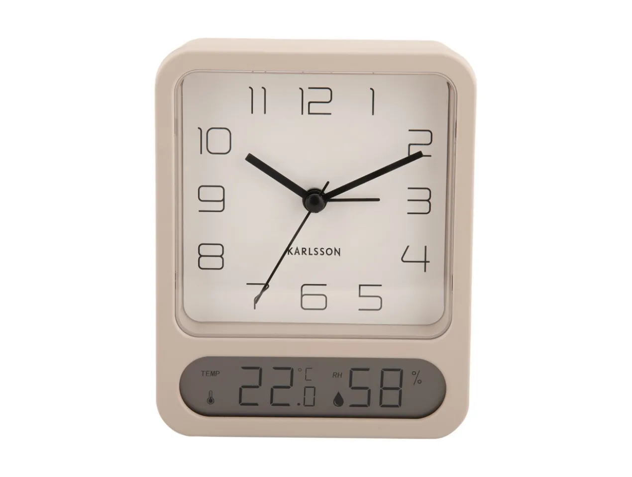 Alarm clock Duo matt warm grey