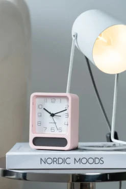Alarm clock Duo matt warm grey
