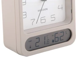 Alarm clock Duo matt warm grey