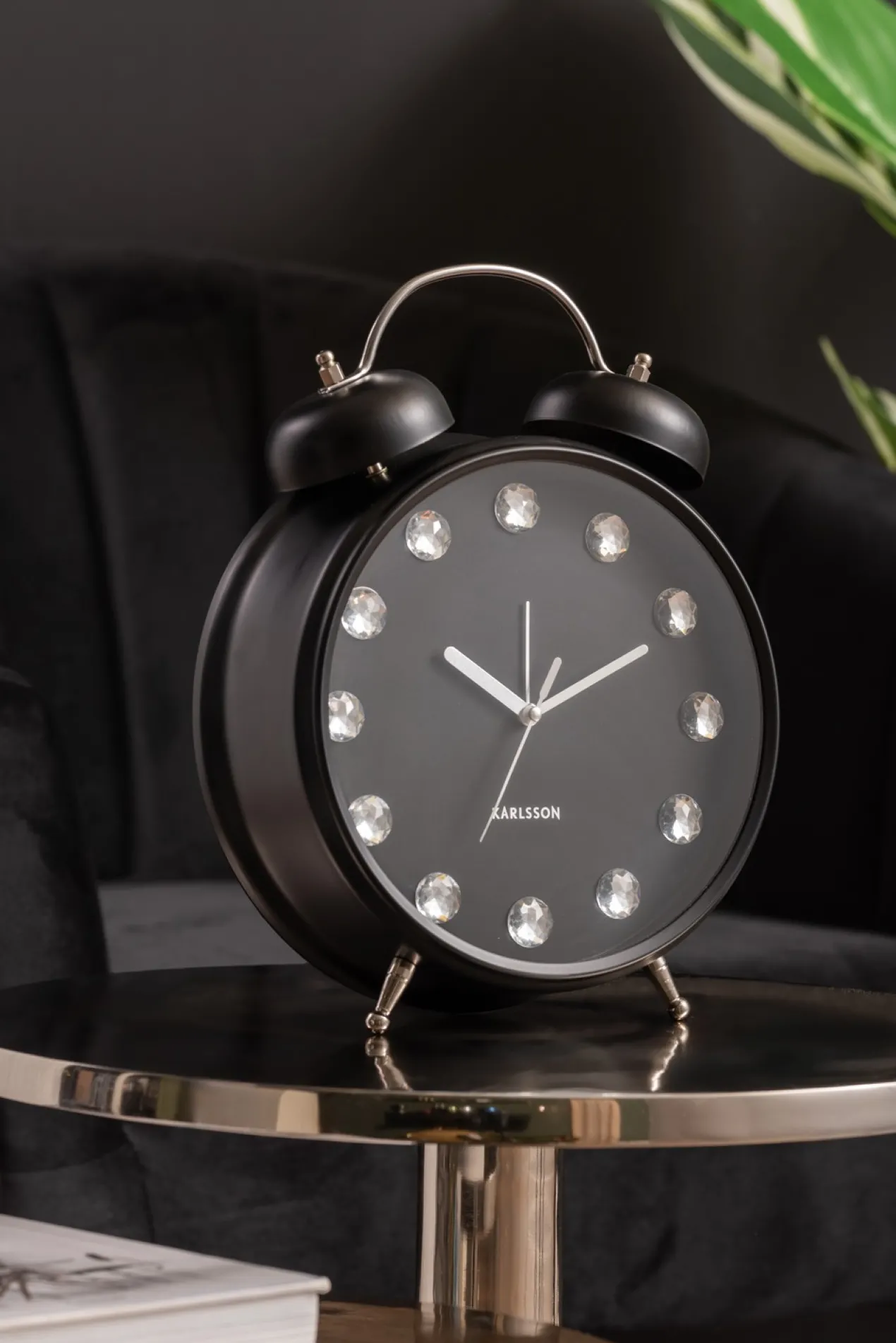 Alarm clock Glam Diamonds XL black