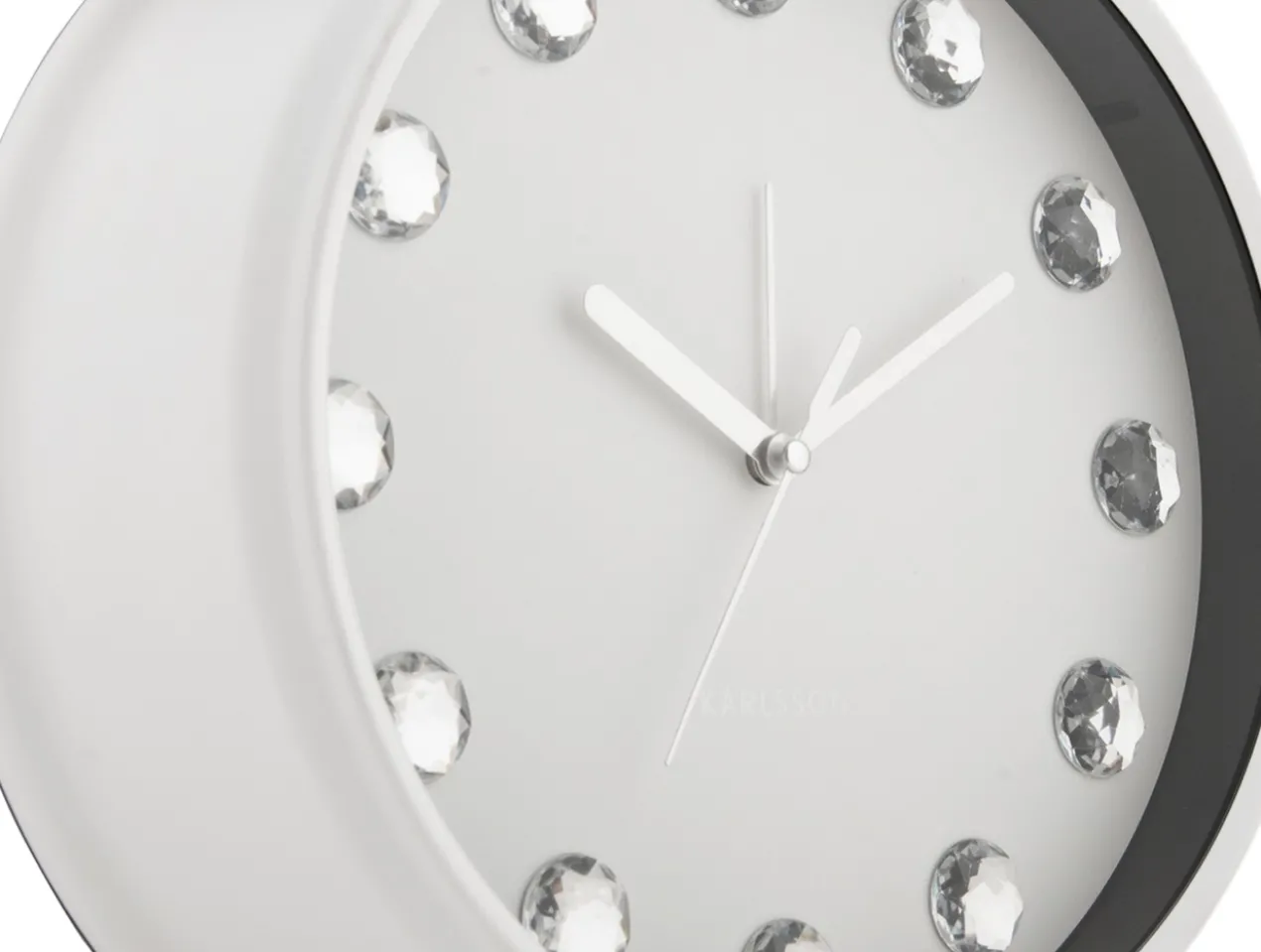 Alarm clock Glam Diamonds XL white