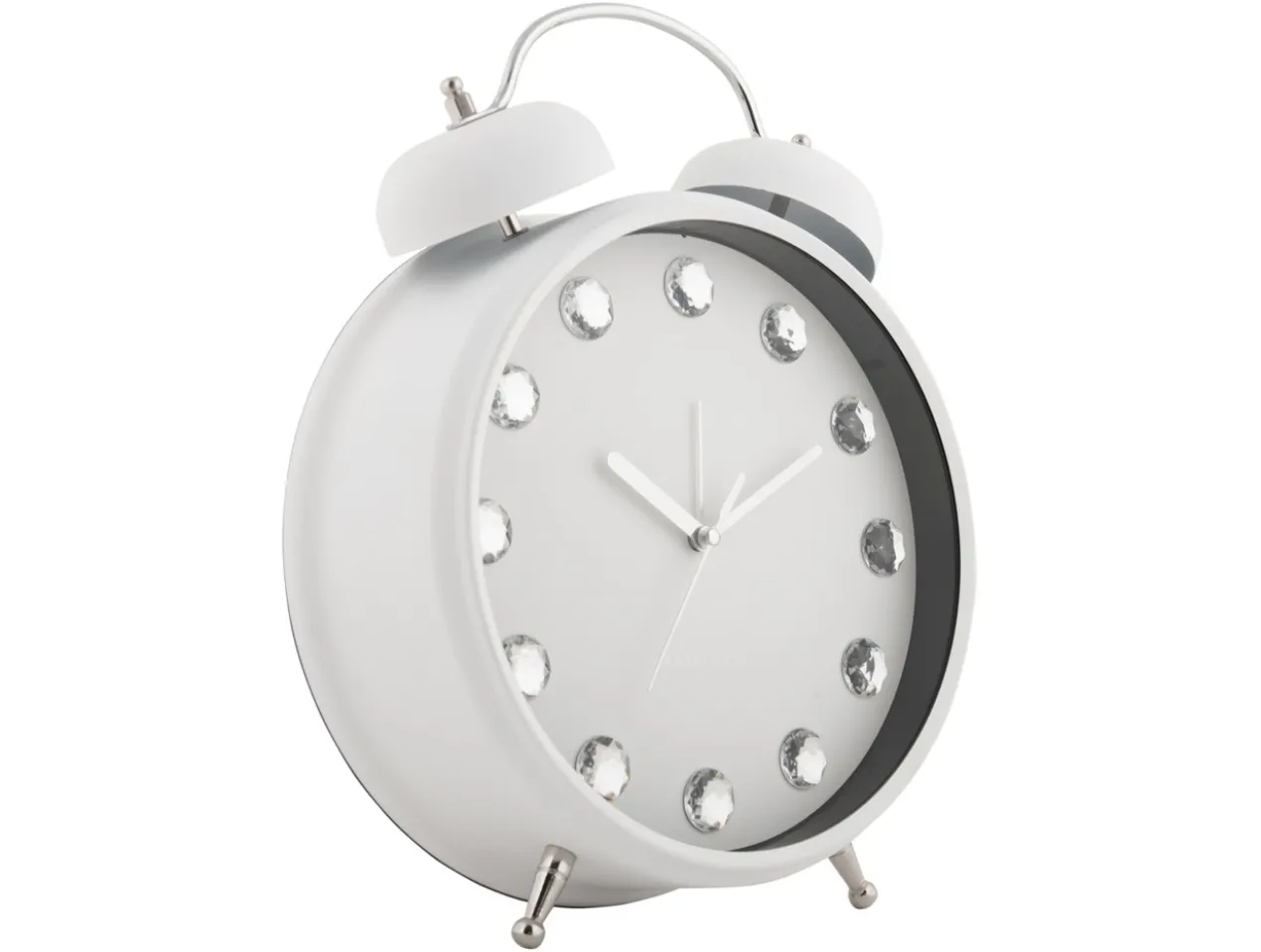 Alarm clock Glam Diamonds XL white