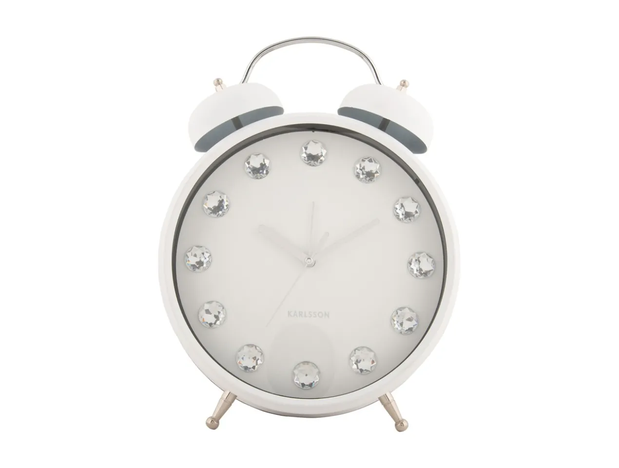Alarm clock Glam Diamonds XL white