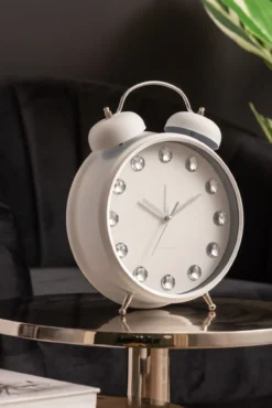 Alarm clock Glam Diamonds XL white