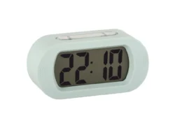 Alarm clock Gummy rubberized soft blue