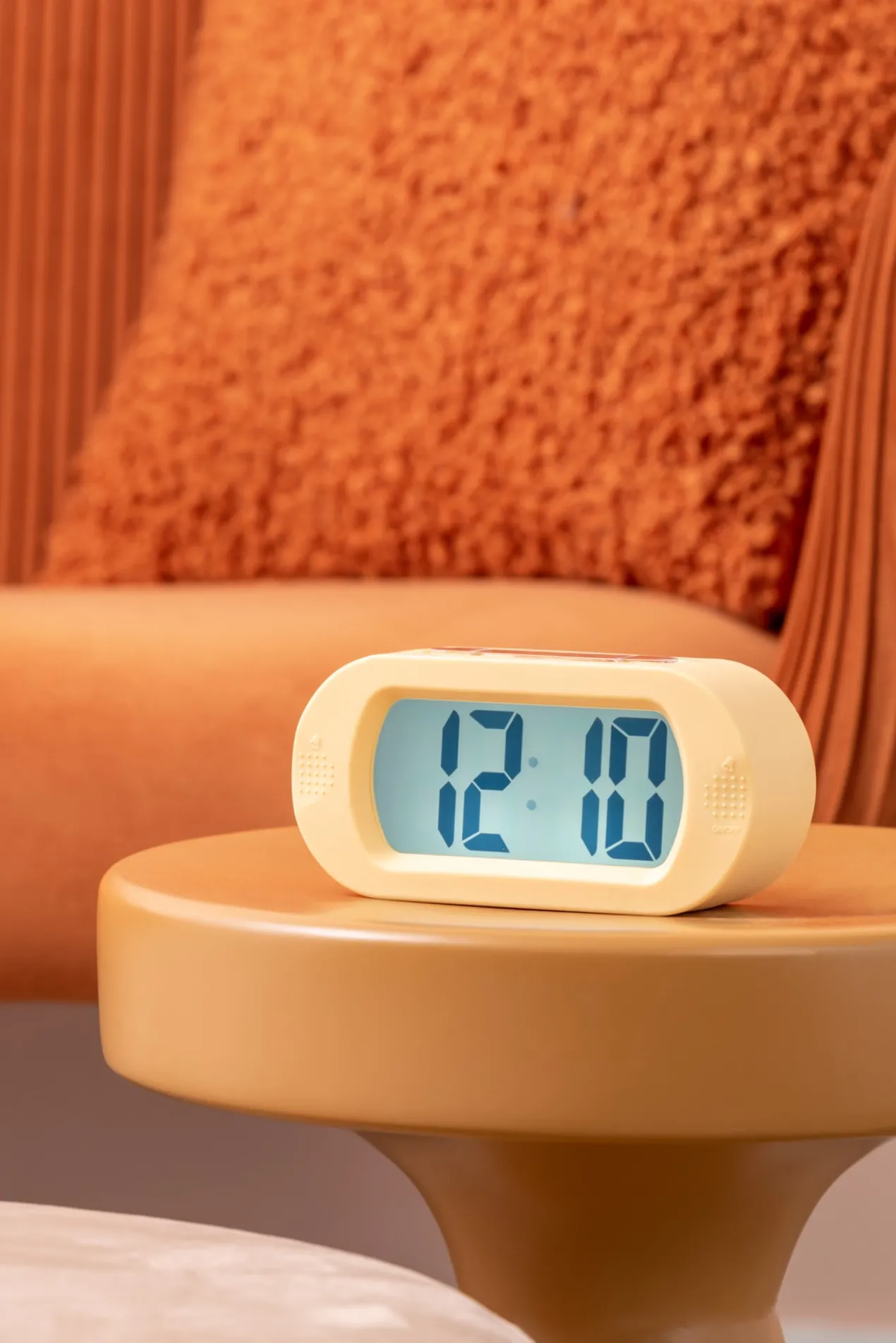 Alarm clock Gummy rubberized light pink