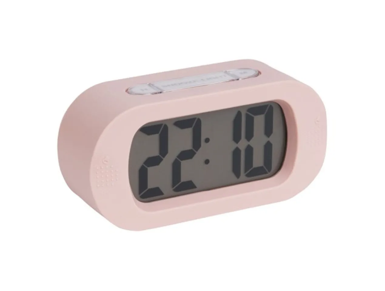 Alarm clock Gummy rubberized light pink