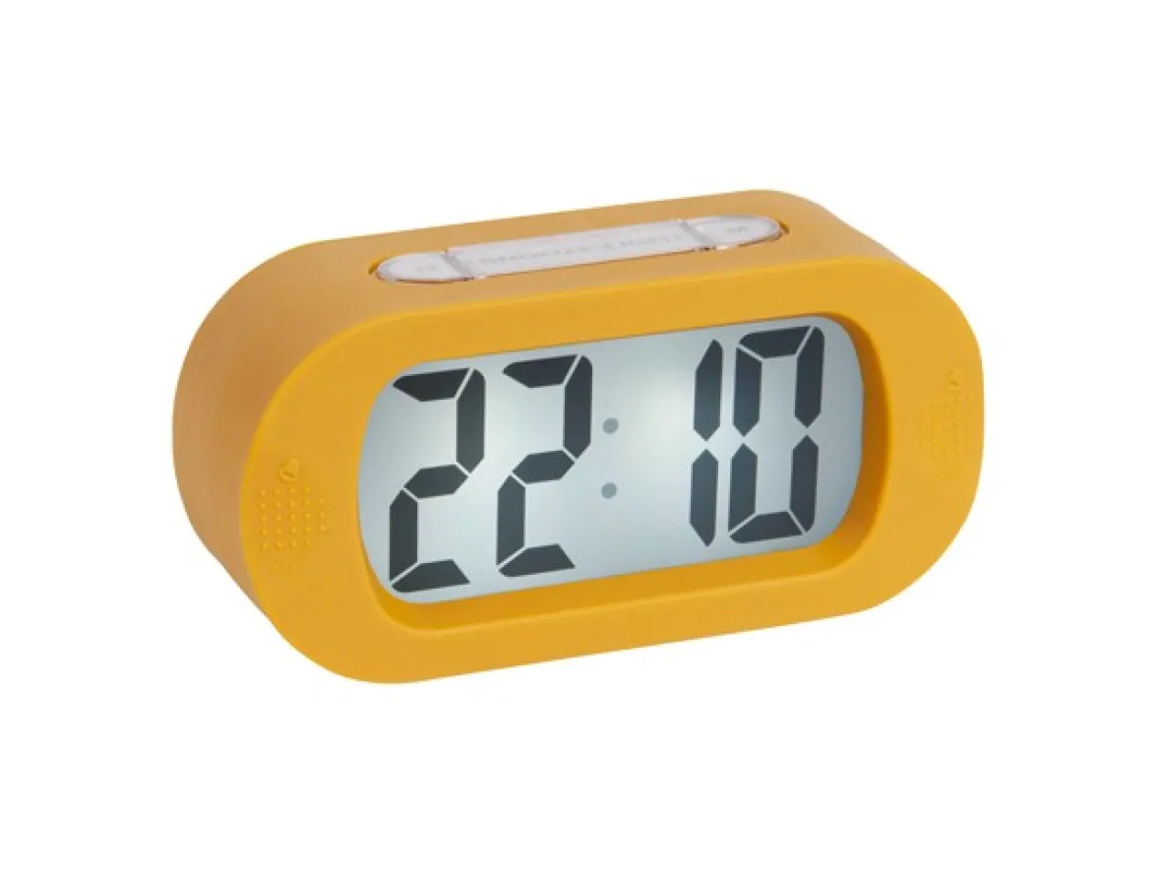 Alarm clock Gummy rubberized ochre yellow