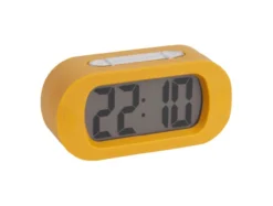 Alarm clock Gummy rubberized ochre yellow