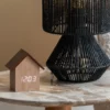 Alarm clock House LED dark wood veneer