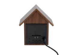 Alarm clock House LED dark wood veneer