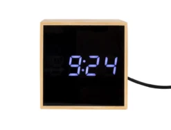 Alarm clock Mini Cube bamboo