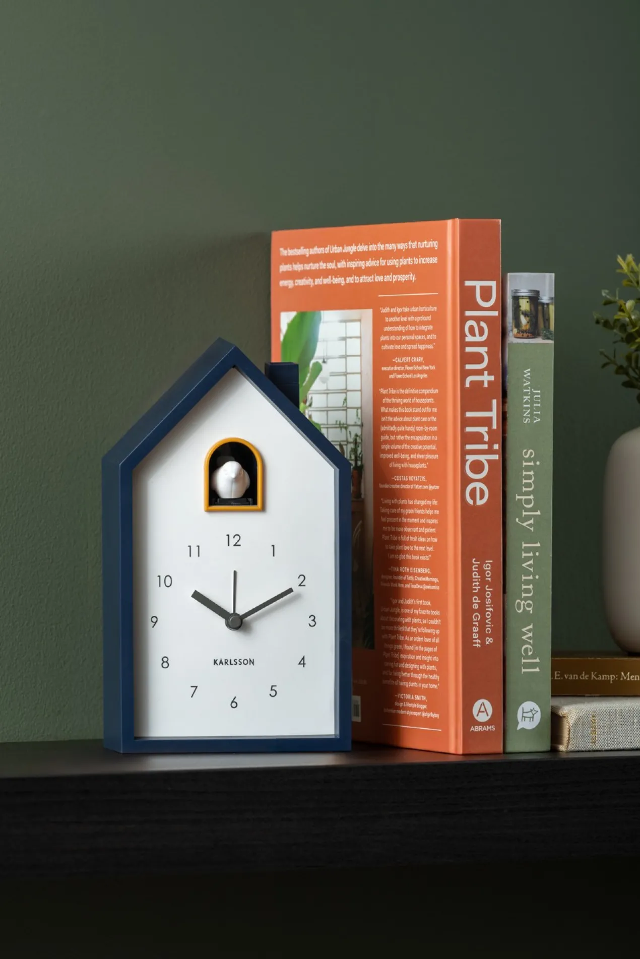 Alarm clock Modern Cuckoo red ochre