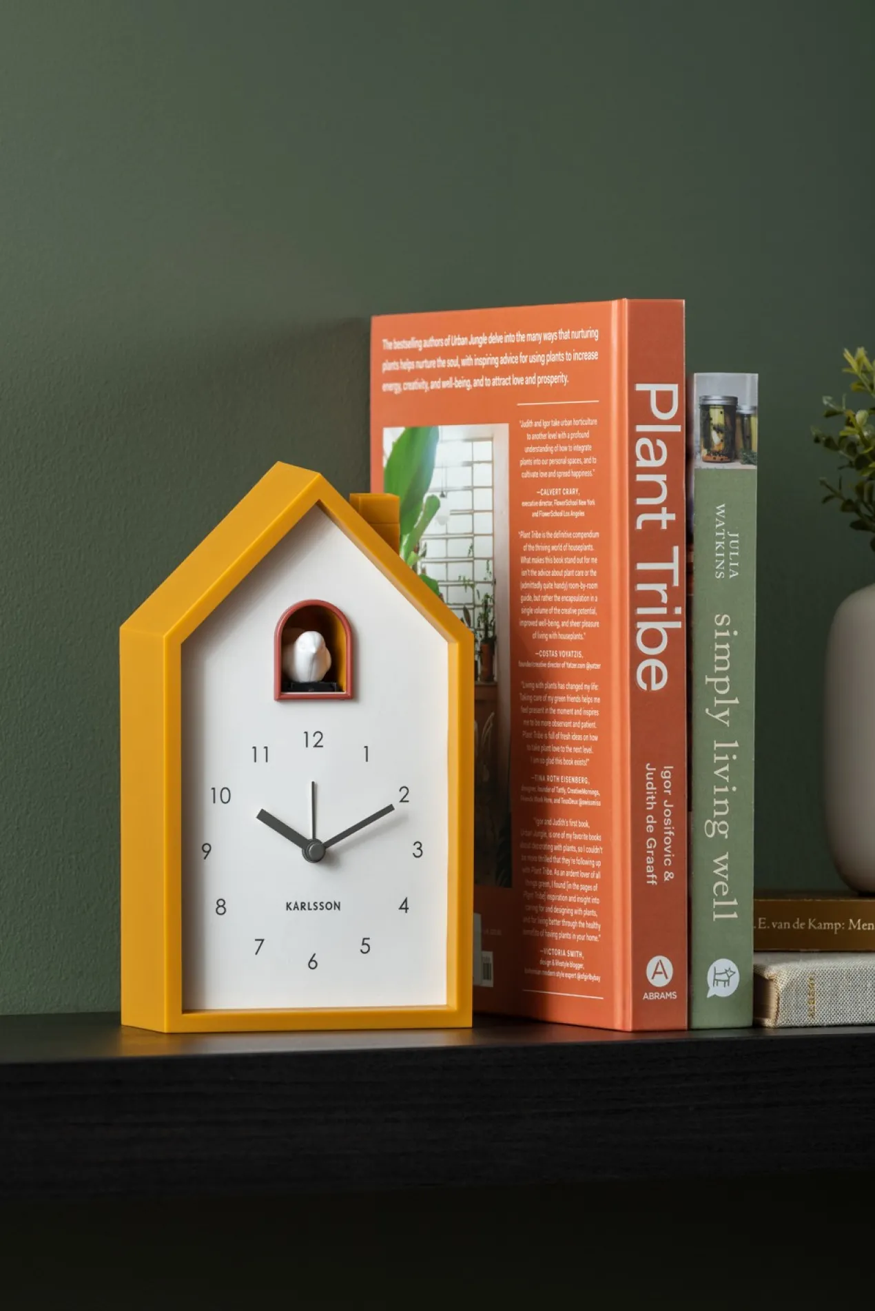 Alarm clock Modern Cuckoo red ochre