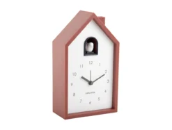 Alarm clock Modern Cuckoo red ochre