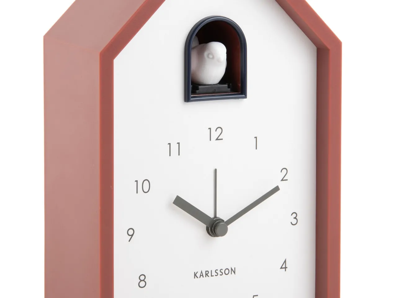 Alarm clock Modern Cuckoo red ochre