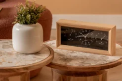 Alarm clock Neat bamboo rectangle black